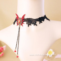 Lace Neck Chokers With Chain Tassel Gothic Collar Necklace